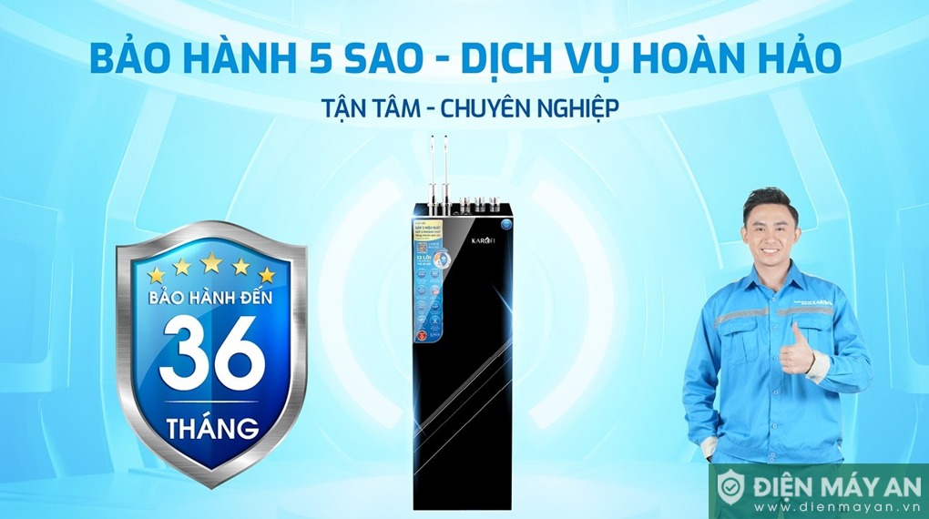 Máy lọc nước RO nóng nguội lạnh Karofi KAD-L82 12 lõi